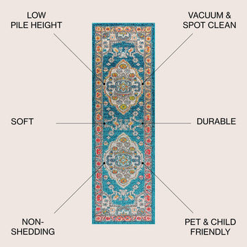 Kristina bohemian Flair Boho Vintage Medallion Area Rug